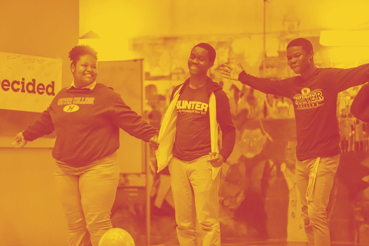 Frederick Douglass Academy staff and families at a school event.